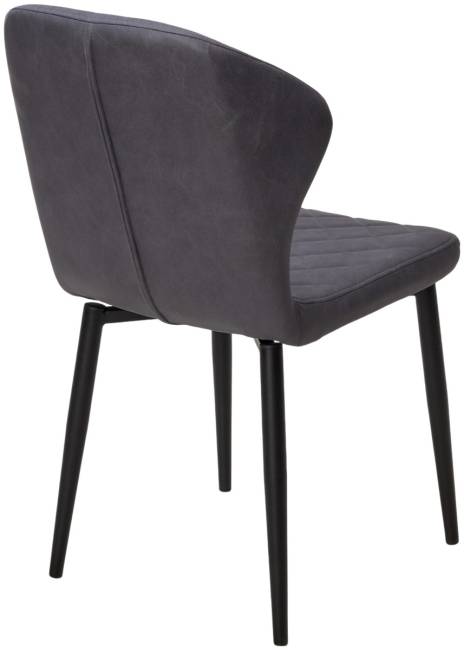 Стул МОНРО, цвет Style-22 Темно-серый, ткань под нубук / черный каркас М-City