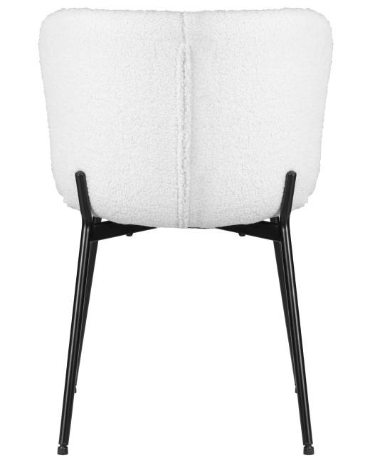 Стул обеденный DOBRIN MILO, черные ножки, белый букле (UF992-01)