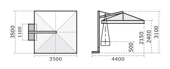 Зонт профессиональный 3.5х3.5 м Galileo Starwhite белый, слоновая кость 3500х3500 мм Зонт профессиональный 3.5х3.5 м Galileo Starwhite белый, слоновая кость 3500х3500 мм