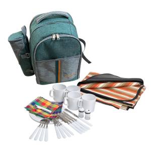 Набор для пикника на 4 персоны зеленый/серый (N-904(4)-GG) Nisus
