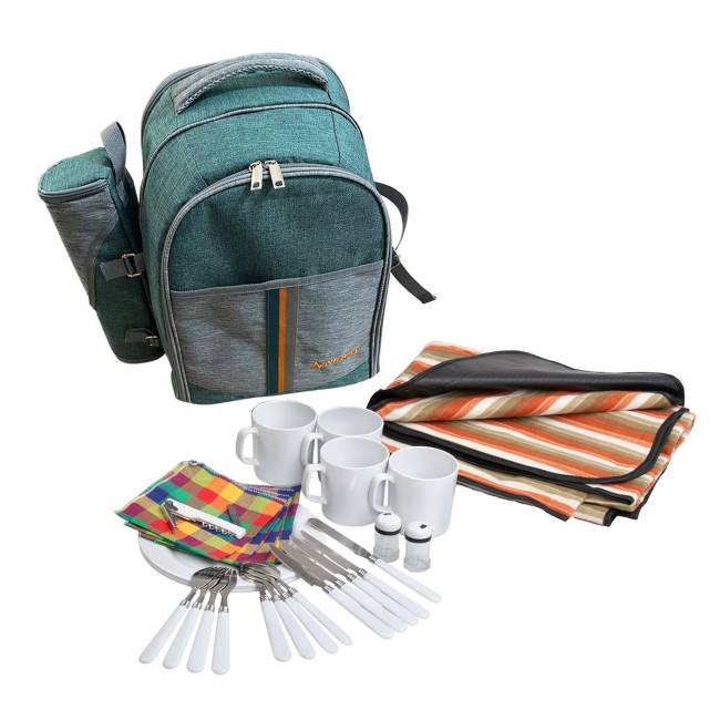 Набор для пикника на 4 персоны зеленый/серый (N-904(4)-GG) Nisus
