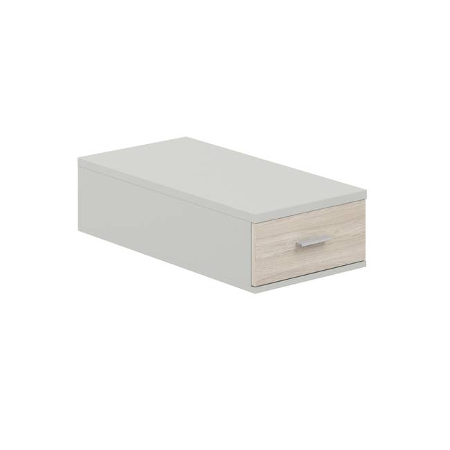 SG.533.SH.OL / Подвесная тумба с 1 ящ., 800, 400х616х173 / корпус: серый бархат; фасады: дуб светлый
