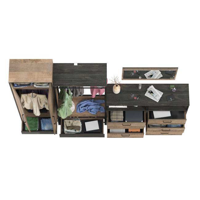 Трувор в стиле лофт № 235 цвет дуб гранж песочный/интра