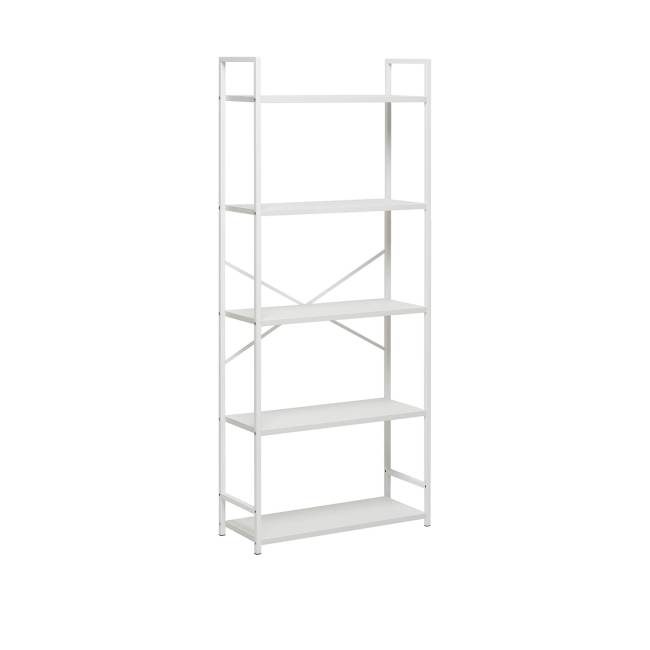 Стеллаж Leset Стилвуд 25 широкий, 5 полок Белый