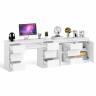 Комод-тумба Мори МК1200.3 со столом компьютерным двухтумбовым МС-2 цвет белый