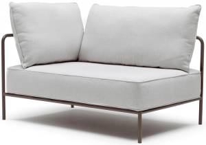 Модуль левый с подушками Flap мокко, белый 1300х850х880 мм