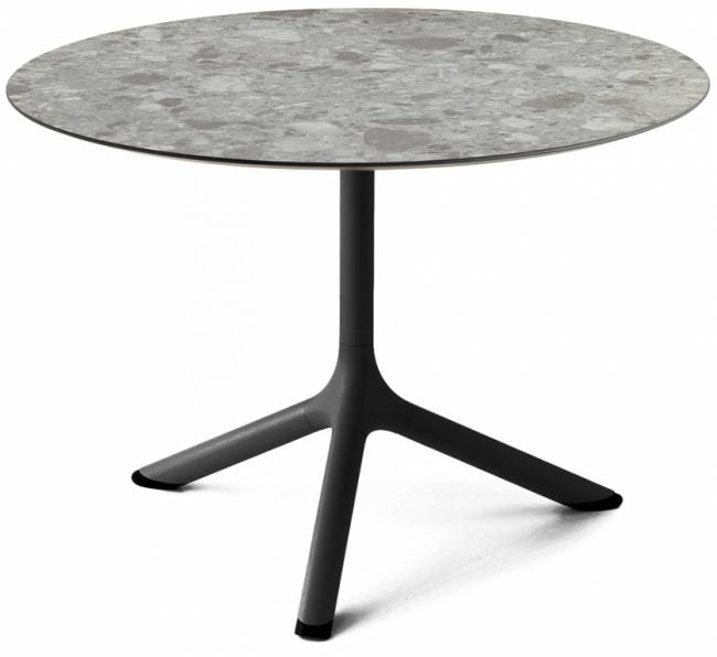 Столик ламинированный кофейный Tripe черный, зернистый Ø700х510 мм