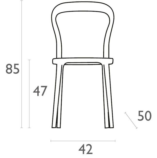 Стул пластиковый Mr Bobo белый, прозрачный 420х500х850 мм