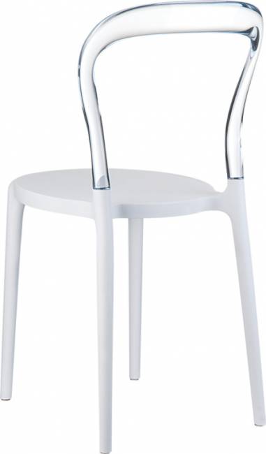 Стул пластиковый Mr Bobo белый, прозрачный 420х500х850 мм