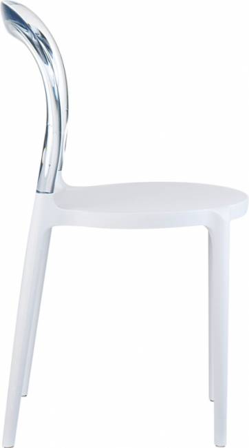 Стул пластиковый Mr Bobo белый, прозрачный 420х500х850 мм