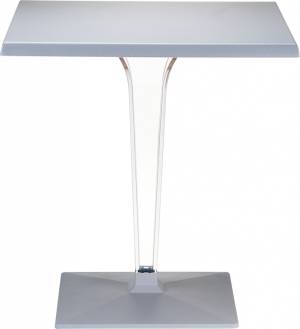 Стол пластиковый Ice серебристый 600х600х730 мм