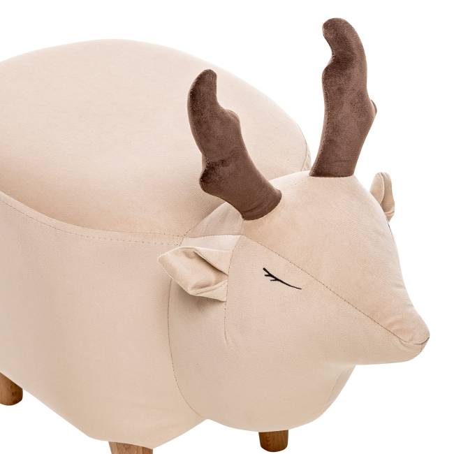 Пуф Leset Maral COMBI V18 бежевый, компаньон V23 молочный шоколад Бук