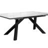 Стол DikLine DKX140 керамика Carrara Gloss (мрамор глянец белый), подстолье черное, опоры черные (2уп.) Стол DikLine DKX140 керамика Carrara Gloss (мрамор глянец белый), подстолье черное, опоры черные (2уп.)