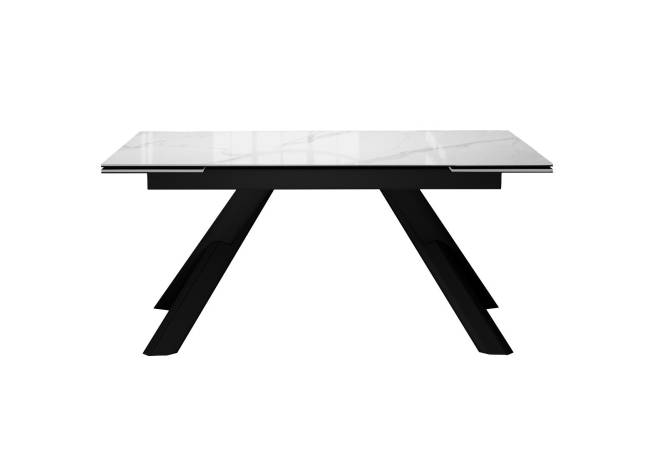 Стол DikLine DKX140 керамика Carrara Gloss (мрамор глянец белый), подстолье черное, опоры черные (2уп.) Стол DikLine DKX140 керамика Carrara Gloss (мрамор глянец белый), подстолье черное, опоры черные (2уп.)