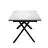 Стол DikLine DKX140 керамика Carrara Gloss (мрамор глянец белый), подстолье черное, опоры черные (2уп.) Стол DikLine DKX140 керамика Carrara Gloss (мрамор глянец белый), подстолье черное, опоры черные (2уп.)
