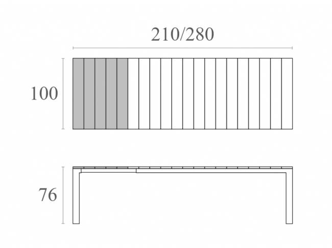 Стол пластиковый раздвижной Atlantic Table 210/280 бежевый 2100-2800х1000х760 мм Стол пластиковый раздвижной Atlantic Table 210/280 бежевый 2100-2800х1000х760 мм