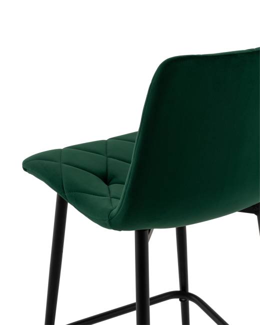 Стул полубарный Одди Diamond велюр темно-зеленый