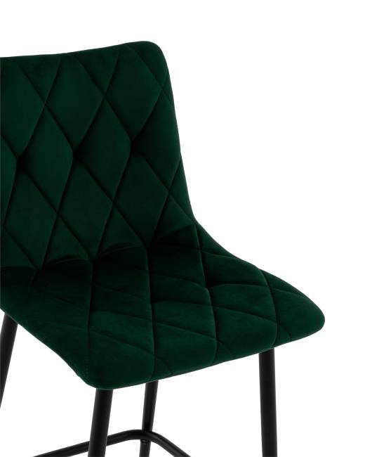 Стул полубарный Одди Diamond велюр темно-зеленый