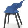 Кресло с обивкой Natural Lady B Pop черный бук, синий 570х600х820 мм