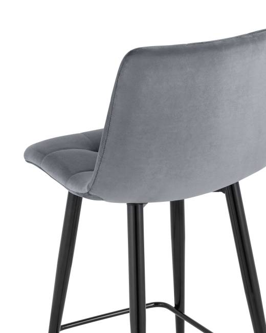 Стул полубарный Джанго велюр тёмно-серый высота сиденья 60 см