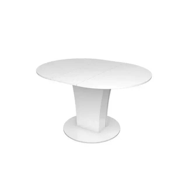 Стол раскладной Turin (круглый) белый глянец