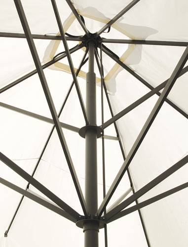 Зонт профессиональный телескопический 5х6 м Capri Dark антрацит, слоновая кость 5000х6000 мм