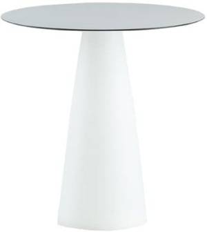Стол из HPL пластика светящийся Hopla Lighting белый Ø690х720 мм