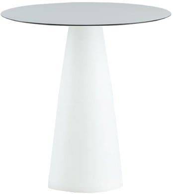 Стол из HPL пластика светящийся Hopla Lighting белый Ø690х720 мм