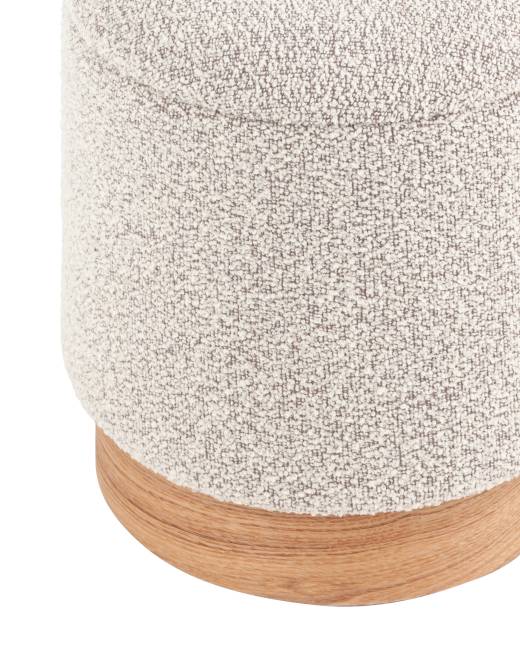 Пуф с ящиком Холли XS букле бежевый