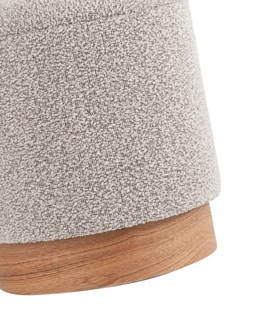 Пуф с ящиком Холли XS букле бежевый