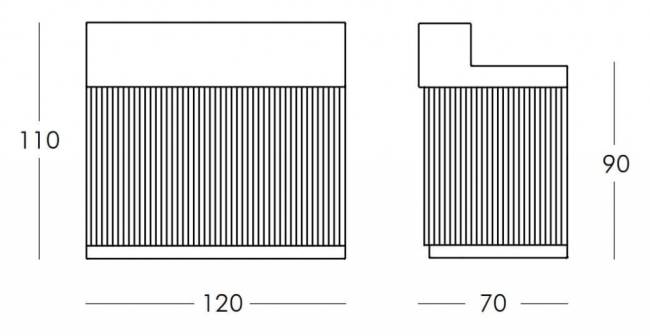 Стойка пластиковая барная Cordiale Standard 1200х700х1100 мм
