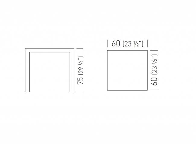 Стол ламинированный Simply 600х600х750 мм