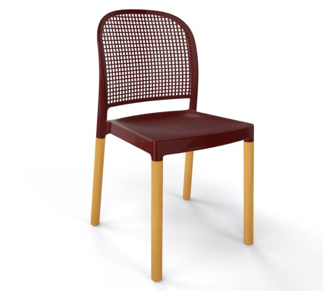 Стул пластиковый Panama BL коричневый 460х570х830 мм