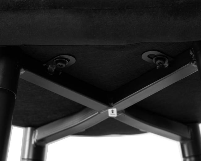 Стул полубарный DOBRIN OLIVIA, черные матовые ножки, черный велюр (108-77)