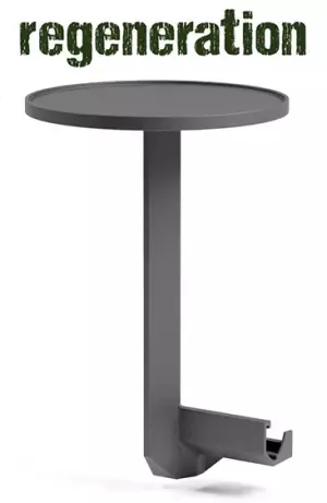 Столик пластиковый боковой Maximo Tavolino 33 базальт Ø330х410 мм