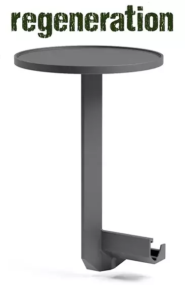 Столик пластиковый боковой Maximo Tavolino 33 базальт Ø330х410 мм