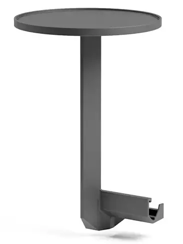 Столик пластиковый боковой Maximo Tavolino 33 базальт Ø330х410 мм