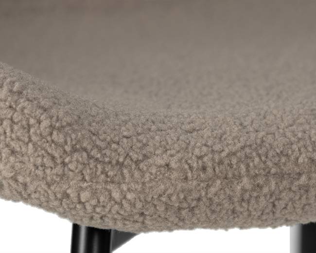 Стул обеденный DOBRIN MILO, черные ножки, бежевый букле (UF992-04)