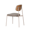 Стул Doe без подлокотников коричневый бежевые ножки