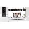 Сидней модульная стенка для гостиной № 86 цвет белый/чёрный/МДФ белый глянец