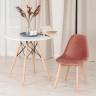 Стул CINDY SOFT (mod. C1021F1) вельвет/дерево бук, 53 х 45 х 81 см , коралловый (HLR 44)/натуральный  (Комплект из 4 шт.) коралловый (HLR 44)/натуральный вельвет/дерево бук
