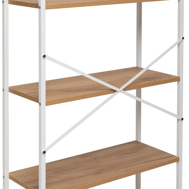 Стеллаж Leset Стилвуд 25 широкий, 5 полок Белый