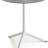 Стол ламинированный обеденный Tripe Maxi белый, цементный Ø800х740 мм