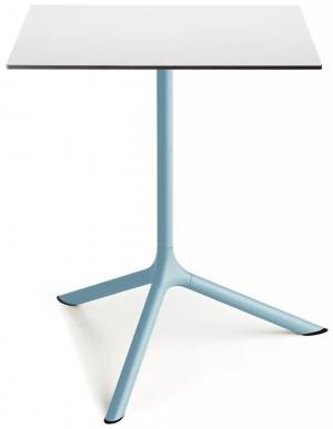 Стол ламинированный обеденный Tripe Maxi голубой, белый 700х700х740 мм