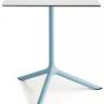 Стол ламинированный обеденный Tripe Maxi голубой, белый 700х700х740 мм