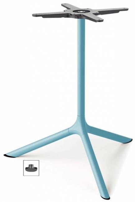 Стол ламинированный обеденный Tripe Maxi голубой, белый 700х700х740 мм