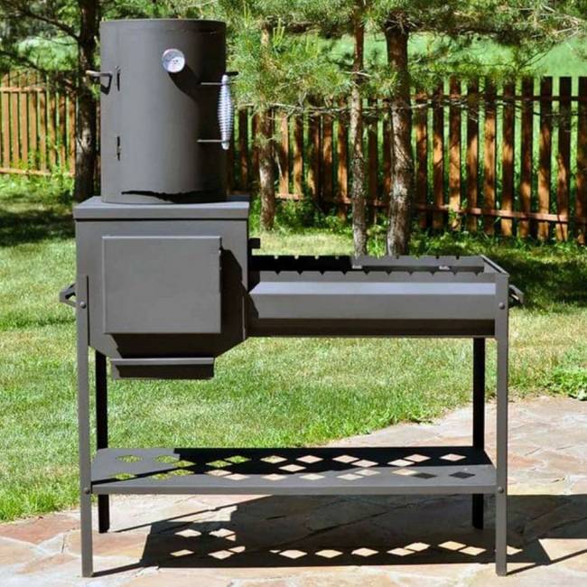 Мангал с коптильней "Профи", ST3, 3мм Мангал с коптильней "Профи", ST3, 3мм