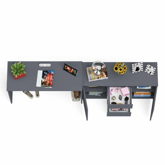 Письменный стол 1200 с комодом-тумбой МК-1200-3 Мори цвет графит