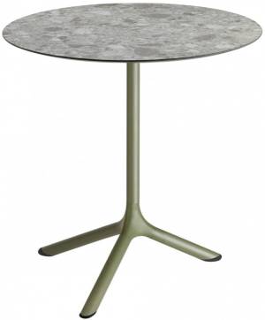 Стол ламинированный обеденный Tripe оливковый, зернистый Ø700х740 мм
