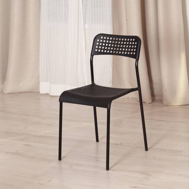 Стул Адде/Adde (мод.C-049) металл/пластик, 39х49х78см, черный разборный (Комплект из 8 шт.) черный металл/пластик Стул Адде/Adde (мод.C-049) металл/пластик, 39х49х78см, черный разборный (Комплект из 8 шт.) черный металл/пластик